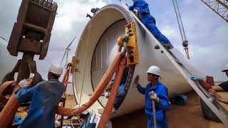 Wind Turbine Farm Installation From Scratch  Timelapse  Mega Structure [upl. by Trixi]