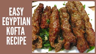 Egyptian Beef Kofta Recipe  Kabobs  MeatballsAuthentic [upl. by Anaj778]