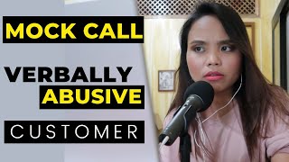 Mock Call with a Verbally Abusive Customer with Explanation [upl. by Bambi]