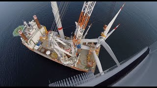 Wikinger Offshore Wind Farm Installation  Full Length [upl. by Thorley837]