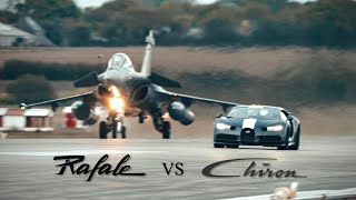 BUGATTI CHIRON Sport vs DASSAULT RAFALE [upl. by Ahsinirt]