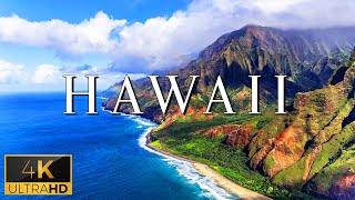 FLYING OVER HAWAII 4K UHD  Relaxing Music With Stunning Beautiful Nature 4K Video Ultra HD [upl. by Ahsinor176]