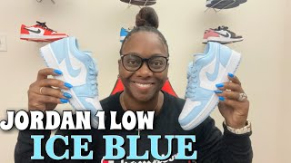 WMNS Jordan 1 Low Ice Blue REVIEW  ON FEET [upl. by Eaton]