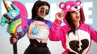 TRYING ON FORTNITE HALLOWEEN COSTUMES [upl. by Fonseca]