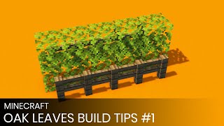 Minecraft Building Tips For Beginners Oak Leaves [upl. by Roddy]