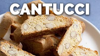 Cantucci  Easy Italian Almond Biscotti 10min Prep [upl. by Ssalguod254]