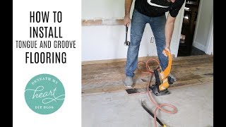 How to Install Tongue and Groove Flooring [upl. by Hgielar121]