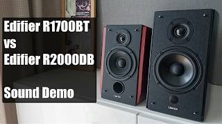 Edifier R1700BT vs Edifier R2000DB  Sound Demo [upl. by Gauldin]