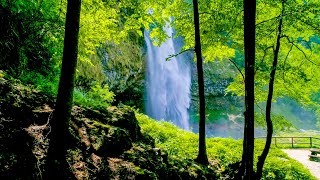 Waterfalls from Above 10 Hours No Sound — 4K Nature Screensaver [upl. by Atileda264]