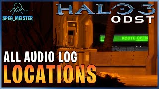 Halo 3 ODST  All 30 Audio Log Locations  Record Store Owner  Audiophile Achievement Guide [upl. by Leahcimsemaj]