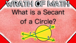 What is a Secant of a Circle  Geometry Secants Circles [upl. by Skiest494]