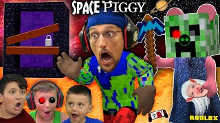 PIGGY in SPACE FGTeeV Builds Custom Minecraft Creeper Map NEW BUILD MODE [upl. by Egroj109]