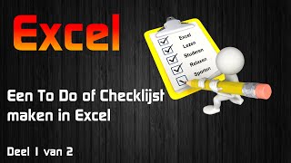 Excel  Checkbox  Een To Do Lijst Maken in Excel [upl. by Idnahc]