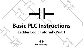 Ladder Logic Programming Tutorial For Beginners  Part 1 Basic PLC Instructions  PLC Academy [upl. by Sopher]