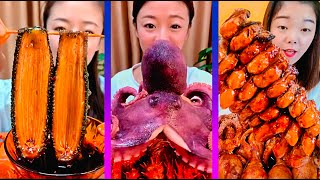 ASMR Weird Seafoods Mukbang  Extreme Spicy Octopus Challenge🐙 Eating Spicy Seafoods Compilation [upl. by Acinomahs]