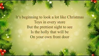 Michael Buble  Its Beginning to Look a Lot Like Christmas lyrics [upl. by Ailaht]