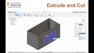 Fusion 360  Cutting a hole [upl. by Viens]