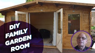 Johns Cosy Log Cabin  Family Garden Room  Dunster House TV [upl. by Ahsimet444]