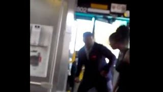 Bus Driver Uppercuts Female Passenger Video [upl. by Wane462]