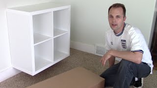 Ikea EXPEDIT  KALLAX shelf  how to assemble and wall mount bookcase [upl. by Aiehtela]