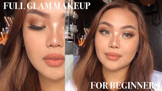 how to full glam makeup for beginners ♡ perfect for formal events graduation prom amp weddings [upl. by Warthman471]