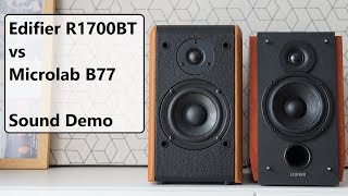 Edifier R1700BT vs Microlab B77  Sound Demo [upl. by Holder]