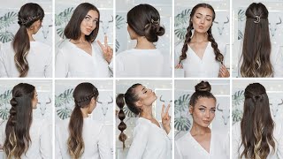 10 EASY HEATLESS BACK TO SCHOOL HAIRSTYLES [upl. by Lisabet]