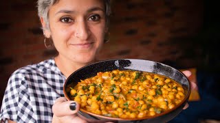 Delicious chickpea spinach curry  Food with Chetna [upl. by Eugor]