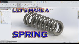 SPRING IN SOLIDWORKS [upl. by Ahcsat584]