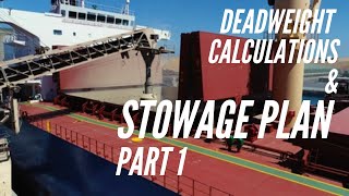 Deadweight Calculation and Stowage Plan  Bulk Carriers  Part 1  Simple explanation [upl. by Sew]