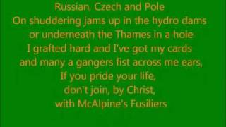 The Dubliners  McAlpines Fusiliers lyrics [upl. by Penland508]