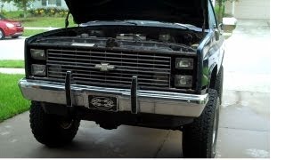 1984 Chevy K10 How to Straighten Steering Wheel  Gearbox [upl. by Felten]