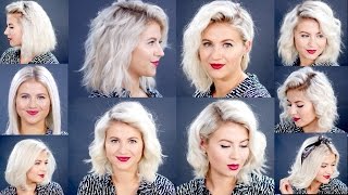 HOW TO 10 Easy Short HairStyles With Flat Iron Tutorial  Milabu [upl. by Sinclair]