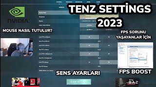 TENZ FULL SETTİNGS VALORANTNVİDADİSPLAYMOUSE 2023 [upl. by Annaeiluj]