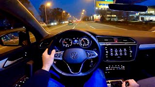 New Volkswagen Tiguan 2021 Facelift  night POV test drive Life 20 TDI [upl. by Kaia161]