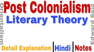 Postcolonialism Literary theory and criticism in Literature [upl. by Glogau823]