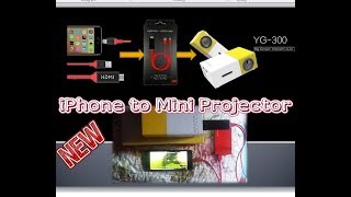 How to connect iPhone to mini projector  Part 2  2018 [upl. by Einahpehs]