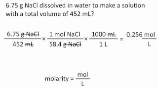 Molarity  Chemistry Tutorial [upl. by Killy629]