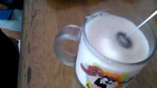 Aerolatte Review Frothing Cold Milk In Under 1 Minute [upl. by Anaynek]