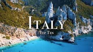 Top 10 Places To Visit In Italy  4K Travel Guide [upl. by Ahsimek]