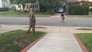 Army Boyfriend Surprises Girlfriend A Month Early [upl. by Elauqsap]