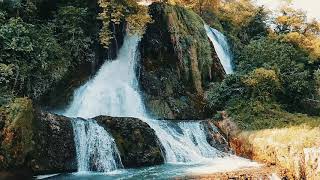 RELAXING CALMING MUSIC  Twin Waterfalls of Edessa [upl. by Eetnahc]