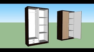 Sketchup make a Cabinet [upl. by Nnalyrehc156]