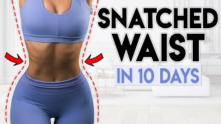 SNATCHED WAIST amp ABS in 10 Days  5 minute Home Workout [upl. by Adnylem]